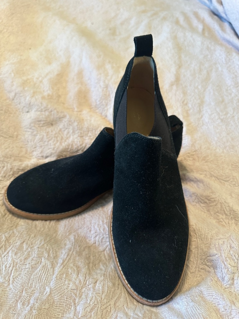 Clarks Black Suede Women’s Chelsea Booties